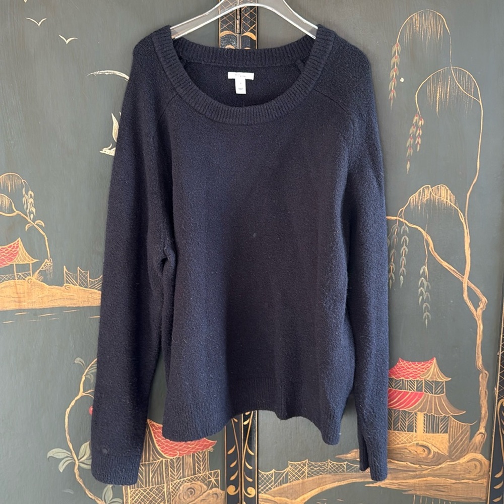 Daily Ritual, nylon and acrylic black women’s crewneck sweater size extra large